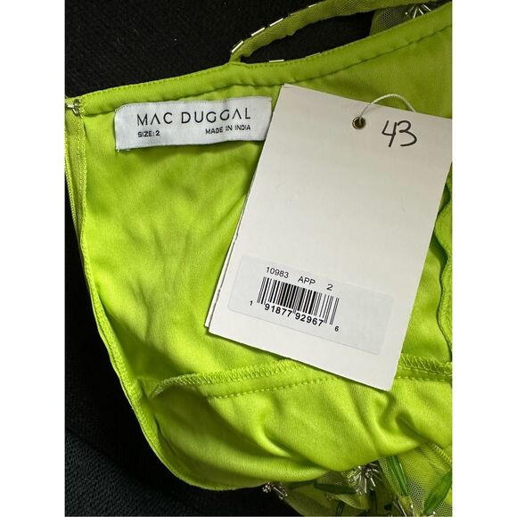 MAC DUGGAL SCOOP NECK EMBELLISHED MINI DRESS - Picture 11 of 11